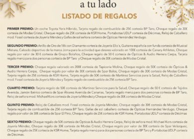 Listado de premios  36 Navidades a tu lado