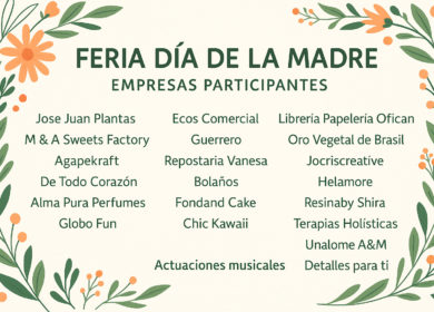 EMPRESAS PARTICIPANTES FERIA DÍA DE LA MADRE